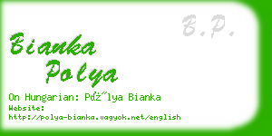bianka polya business card